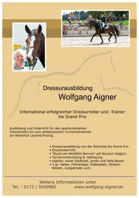 Dressurausbildung Wolfgang Aigner